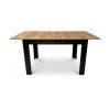 Elegantní rozkládací jídelní stůl MADO 120/160x80 cm, černá/dub craft