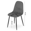 Designová jídelní židle PADVA VELVET, zelená se štíhlými nohami
