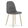 Jídelní židle PADVA VELVET, tmavě šedá do moderní jídelny s elegantním sametovým čalouněním