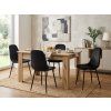 Moderní jídelní židle PADVA VELVET s černými nohami, černá do stylové jídelny