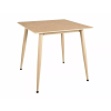 Čtvercový jídelní stůl ZURELI 80 x 80 cm, travertine/kašmír s elegantním designem