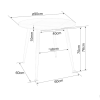 Elegantní jídelní stůl NELVO 90 cm, travertine/kašmír s kulatou deskou
