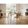 Elegantní jídelní stůl TALVEN s keramickou travertinovou deskou 130x70 cm a kovovou konstrukcí