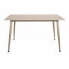 Jídelní stůl TALVEN s keramickou travertinovou deskou 130x70 cm a kovovými nohami