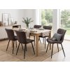 Designová jídelní židle ZEVORI, černá/cappuccino s prošívaným čalouněním