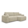 Krémová rozkládací sedací souprava do L NORDEN 250x140 cm s oboustranným provedením