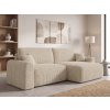 Rozkládací oboustranná sedací souprava do L NORDEN 250x140 cm krémová s moderním designem