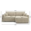 Rozkládací rohová sedací souprava NORDEN TILIA 250x140 cm zelená pro pohodlné sezení