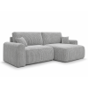 Světle šedá rozkládací sedací souprava do L NORDEN TILIA 250x140 cm s oboustranným provedením