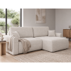 Rozkládací oboustranná sedací souprava do L NORDEN PAROS 250x140 cm krémová s moderním designem