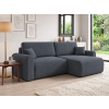 Rozkládací rohová sedací souprava NORDEN PAROS 250x140 cm tmavě šedá pro pohodlné sezení