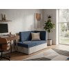 Designová malá rozkládací pohovka ROSA, modrá/šedá pro každodenní odpočinek
