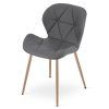 Jídelní židle MANGO z eko kůže, šedá v moderním skandinávském designu