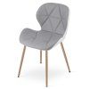 Jídelní židle MANGO z eko kůže, šedo-bílá v moderním designu