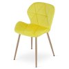 Jídelní židle MANGO VELVET, žlutá v moderním skandinávském designu