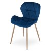 Jídelní židle MANGO VELVET, modrá v moderním skandinávském designu