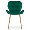 Jídelní židle MANGO VELVET, zelená v moderním skandinávském designu
