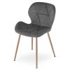 Jídelní židle MANGO VELVET, tmavě šedá v moderním skandinávském designu