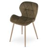 Jídelní židle MANGO VELVET, hnědá v moderním skandinávském designu