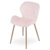 Jídelní židle MANGO VELVET, světle růžová v moderním skandinávském designu