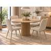 Elegantní čalouněná jídelní židle ZEVORI, kašmírově béžová do moderní jídelny